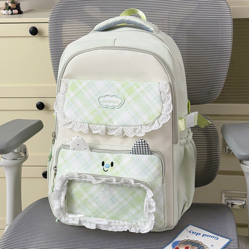 Stylish Multi-Pocket Backpack with Cute Decorative Accents Stornfield