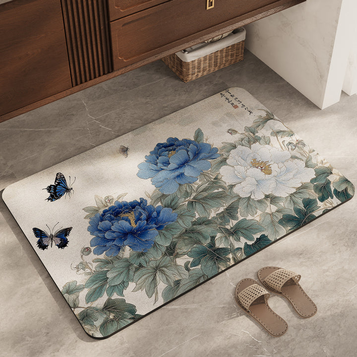 Floral Print Anti-Slip Bath Mat