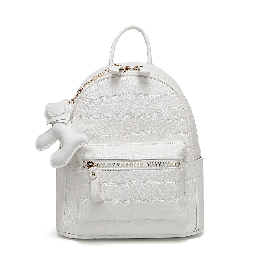 Crocodile-Embossed Mini Chic Backpack Stornfield