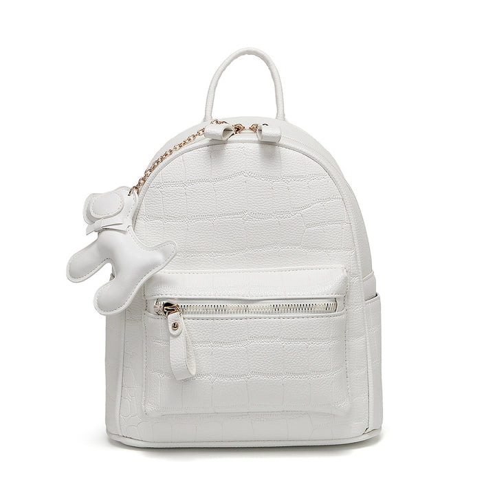 Crocodile-Embossed Mini Chic Backpack Stornfield