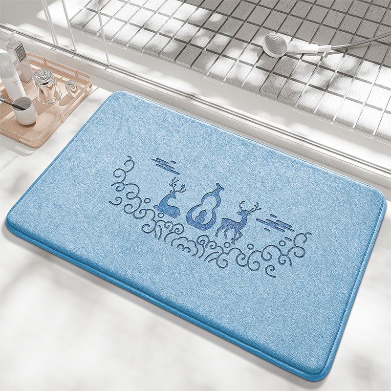 Playful Bunny Design Bath Mat Stornfield