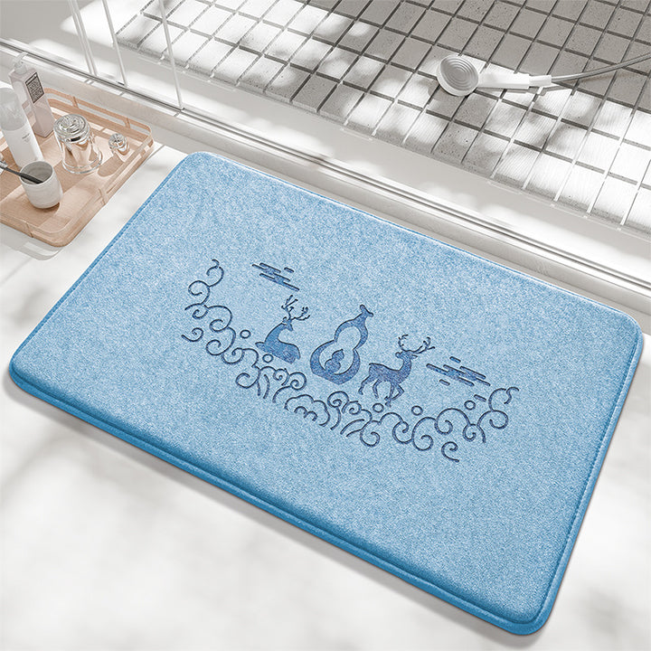 Playful Bunny Design Bath Mat Stornfield