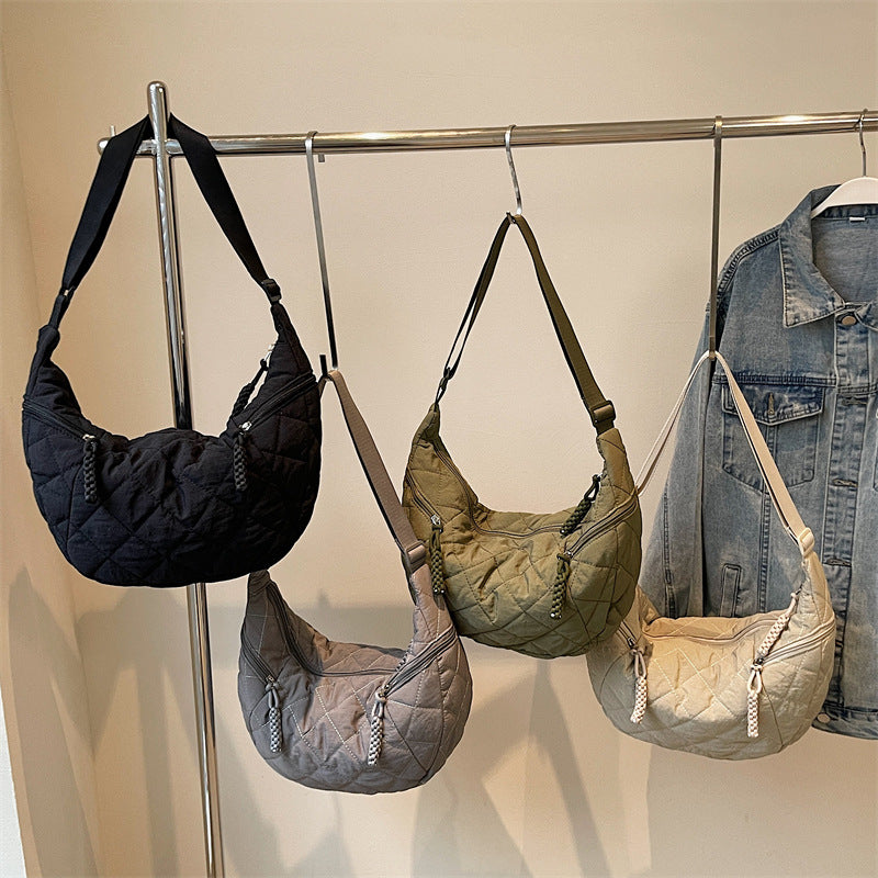 Quilted Soft Fabric Hobo Handbag Stornfield