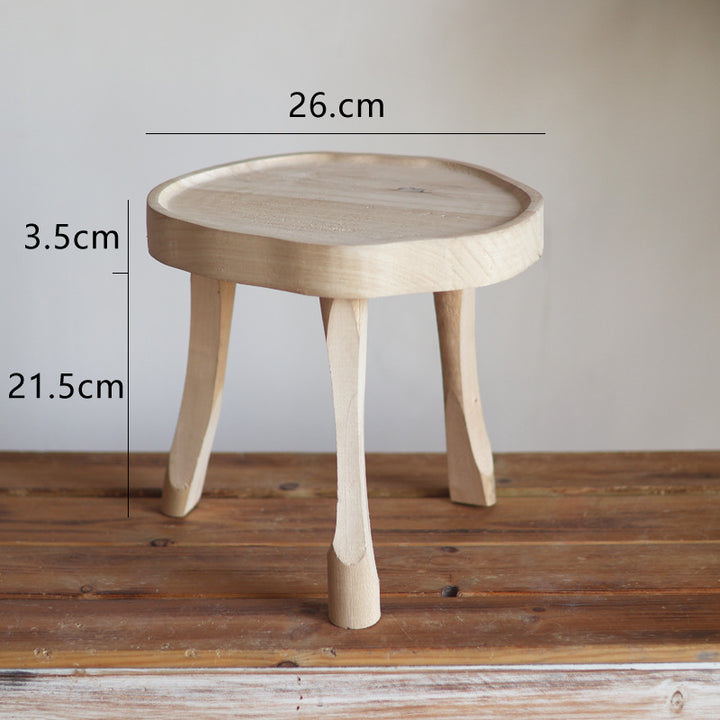 Modern wooden footstool Stornfield