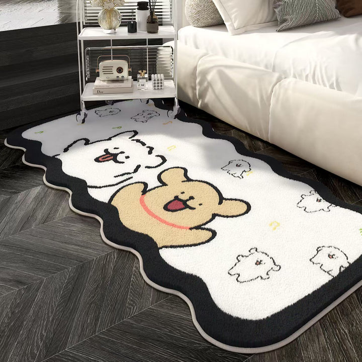 Cartoon Dog-Shaped Decorative Area Rug for Home