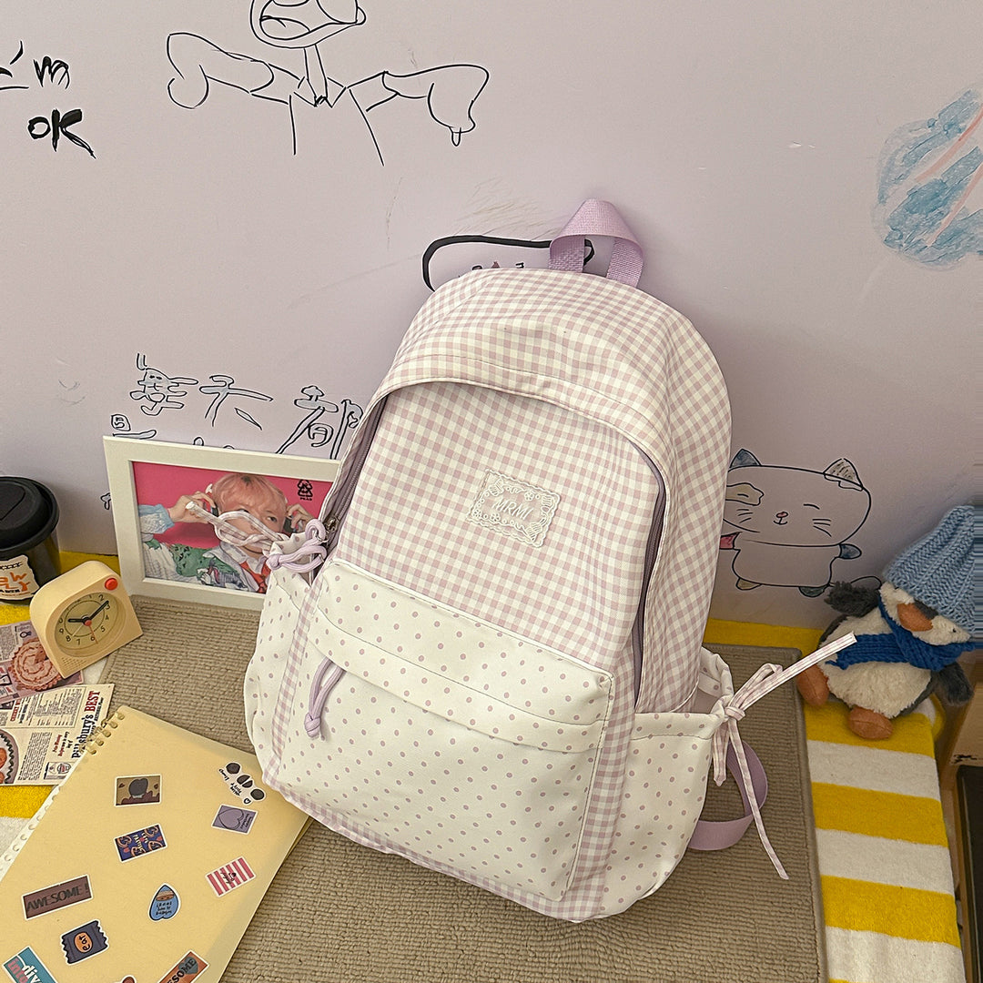 Chic Plaid Backpack Stornfield