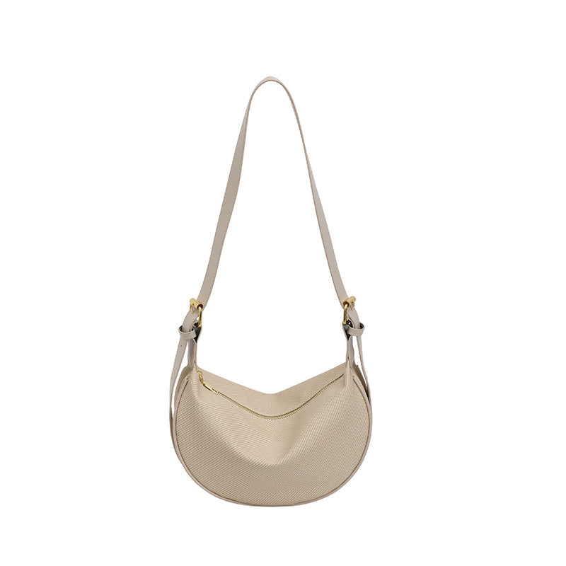 Textured Leather Hobo Bag