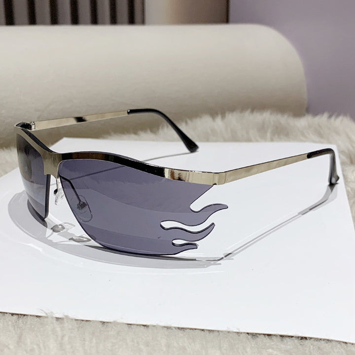 Women futuristic sunglasses with elegant transparent frame Stornfield