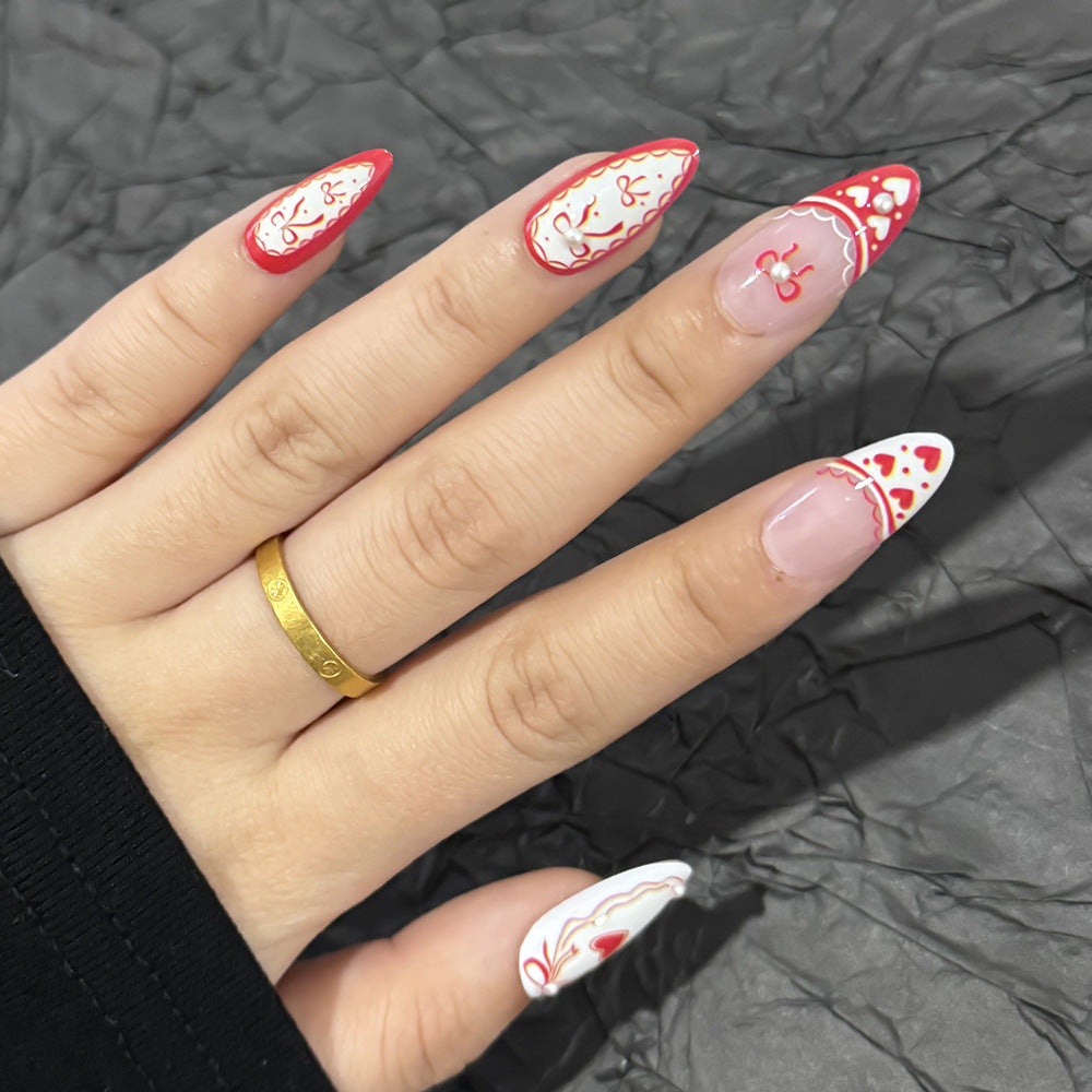 Romantic Message Press-On Nails Stornfield