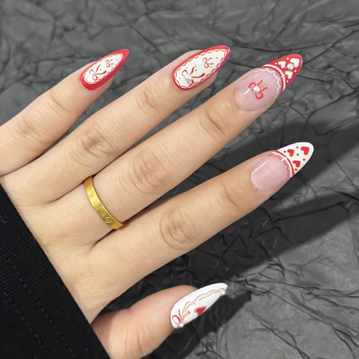 Romantic Message Press-On Nails Stornfield