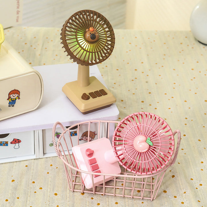 Ladies portable USB table fan in cheerful pineapple design Stornfield