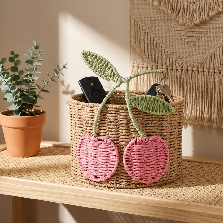 Playful storage basket with fruit design Stornfield