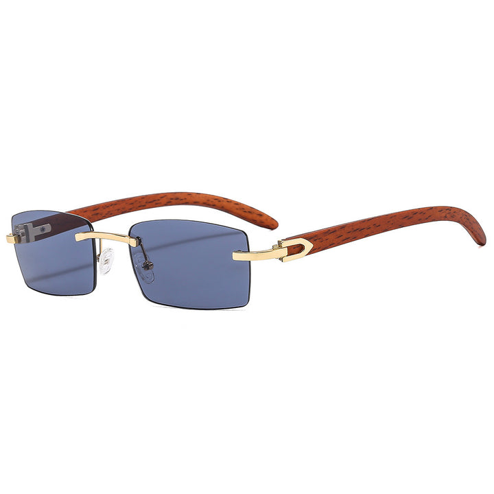 Stylish Wooden-Handled Square Sunglasses Stornfield