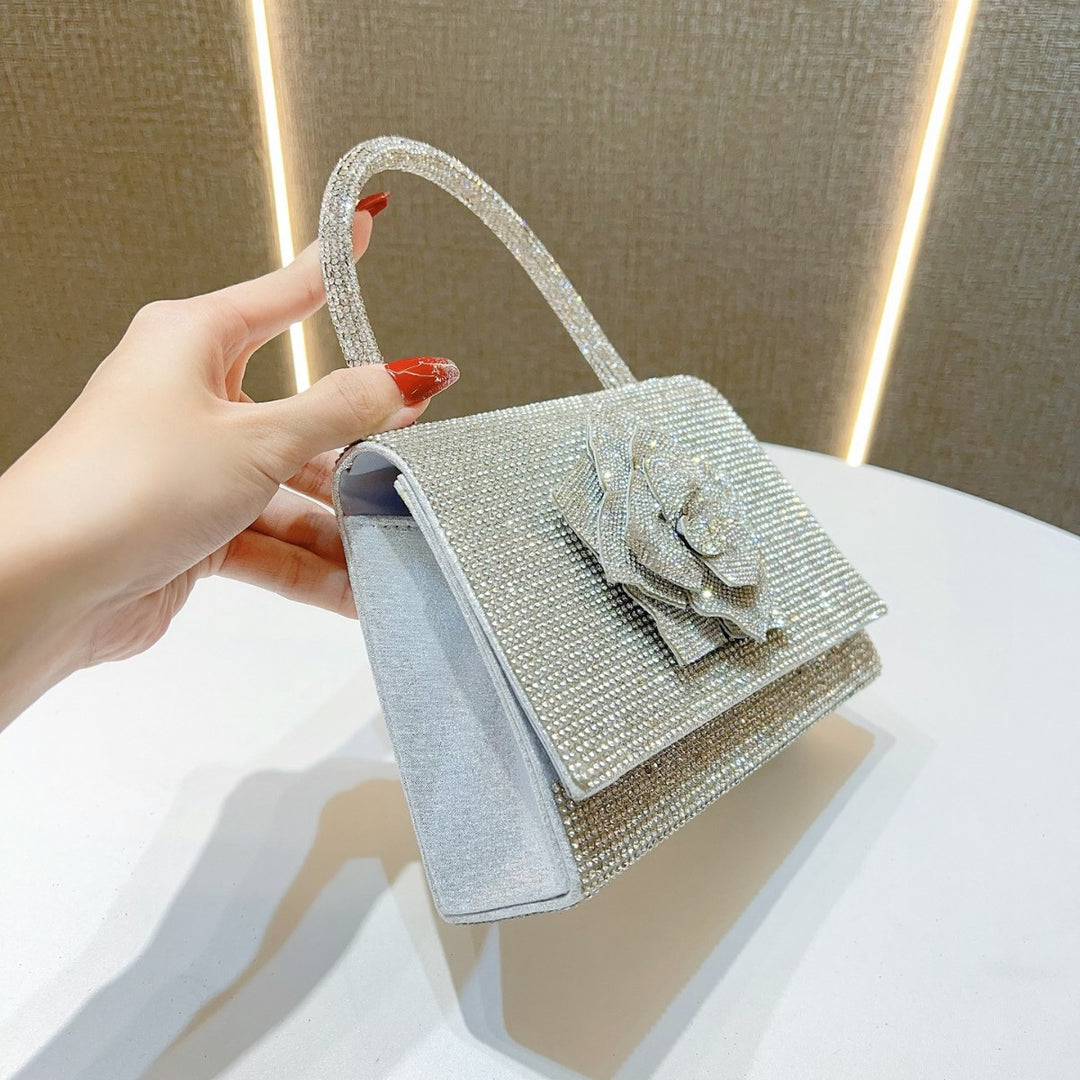 Decorative Satin Evening Handbag
