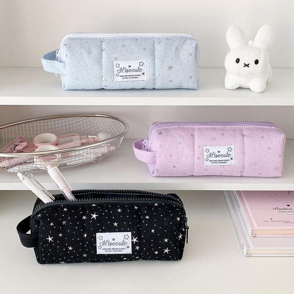 Stylish Star-Embellished Pencil Case