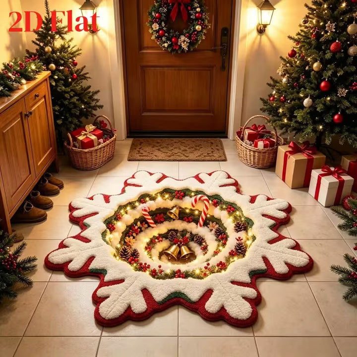 Snowflake-Themed Area Rug
