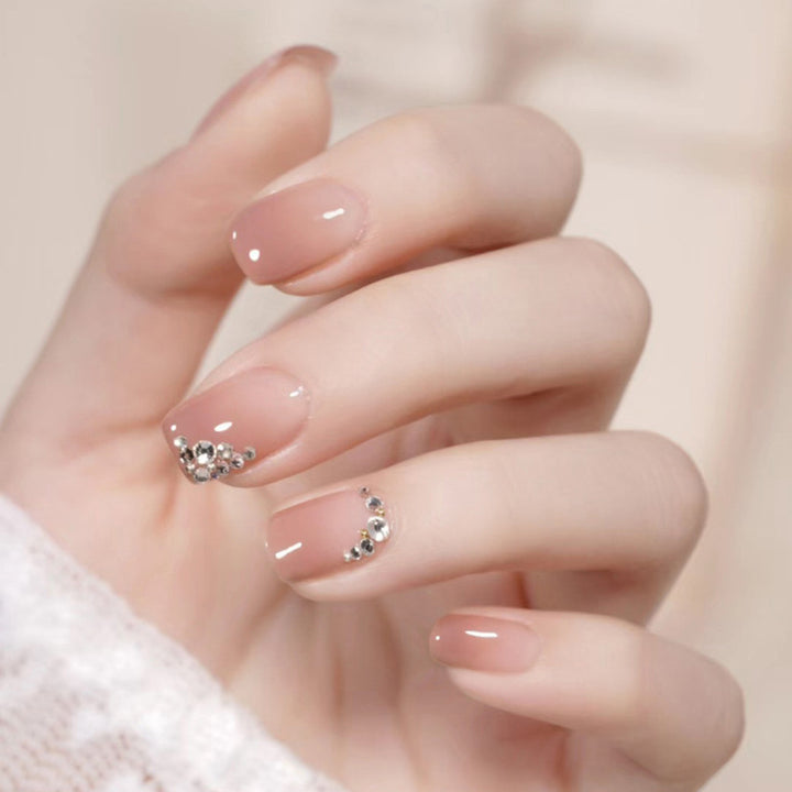 Elegant Rhinestone-Designed Press-On Nail Tips Stornfield