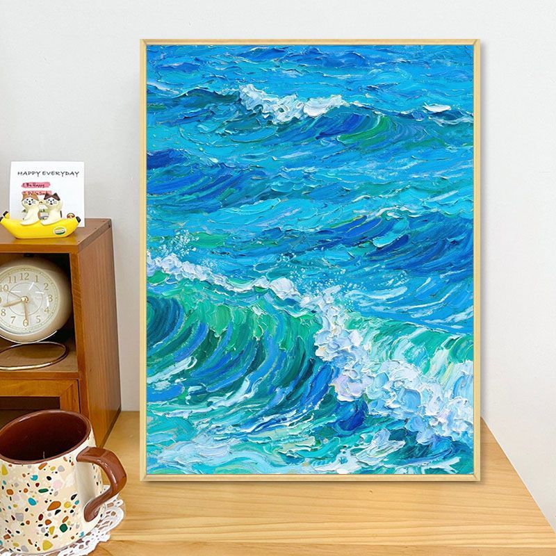 Coastal Wave Artwork Canvas Print Stornfield