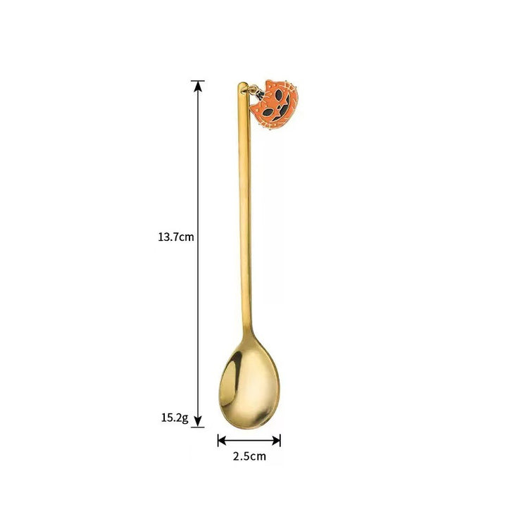 Long Bar Spoon Cocktail Stirring Spoon made of Stainless Steel with Halloween Ghost Design