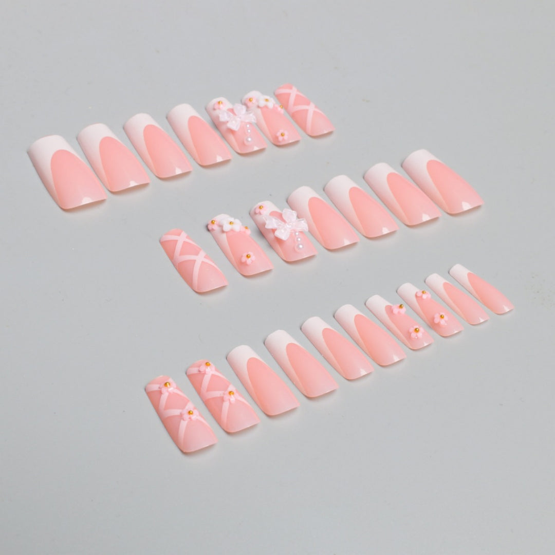 Decorative Floral and Bow Nail Extensions Stornfield