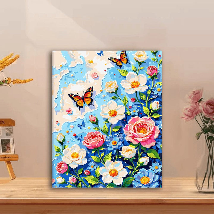Floral Butterfly Canvas Art Print Stornfield