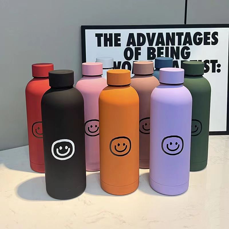 Ladies Insulated Drinking Bottle with Cheerful Smile Motif Stornfield