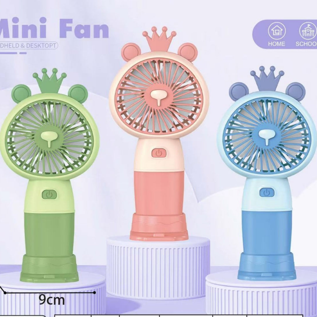 Unisex Handheld Fan with flexible design and integrated USB charging function Stornfield