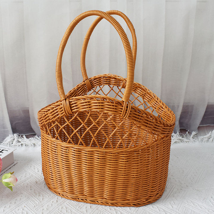 Handwoven Market Tote Basket Stornfield