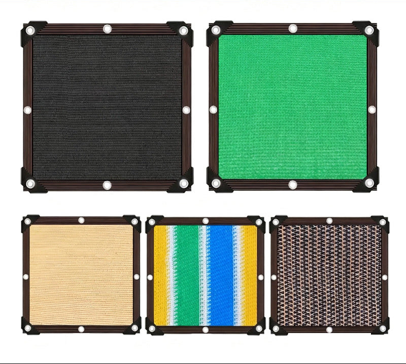 heavy duty sunshade mesh tarp with reinforced edges and metal grommets Stornfield