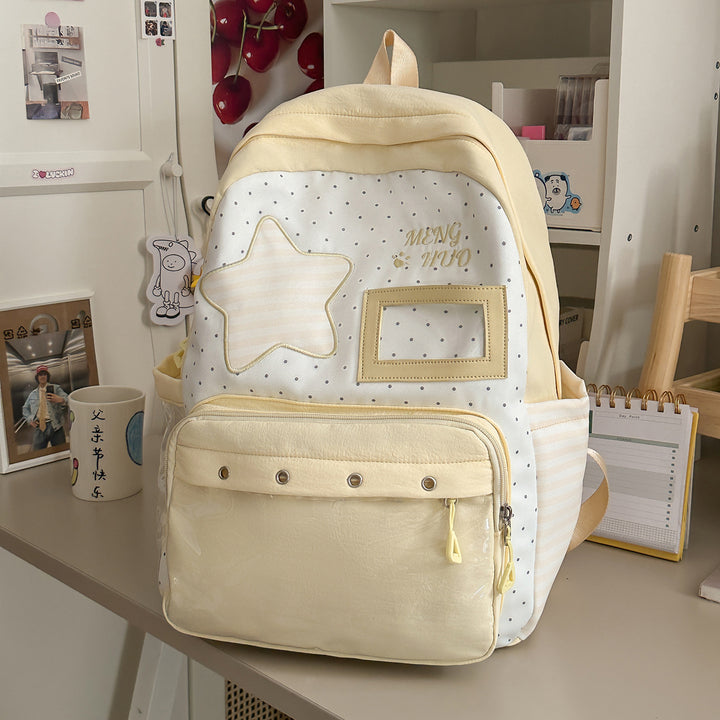 Trendy Star-Embellished Backpack Stornfield