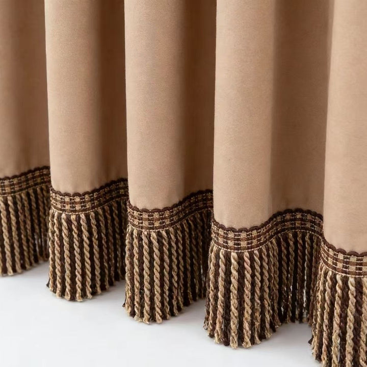 Noble curtain with fringe trim Stornfield