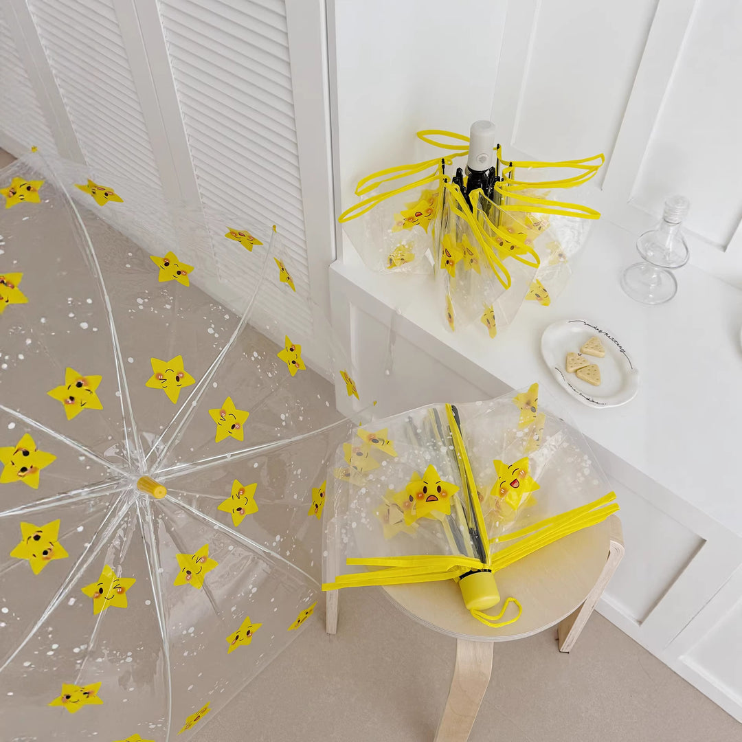 Ladies foldable umbrella with particularly playful star design Stornfield