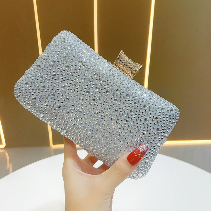 Glittering Crystal-Studded Evening Clutch