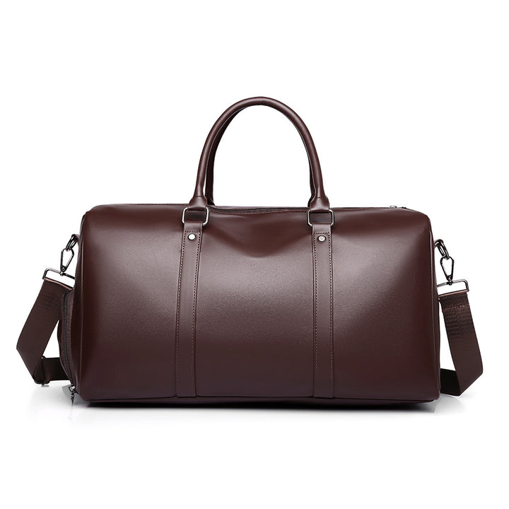 Premium Leather Weekend Travel Duffel Bag Stornfield