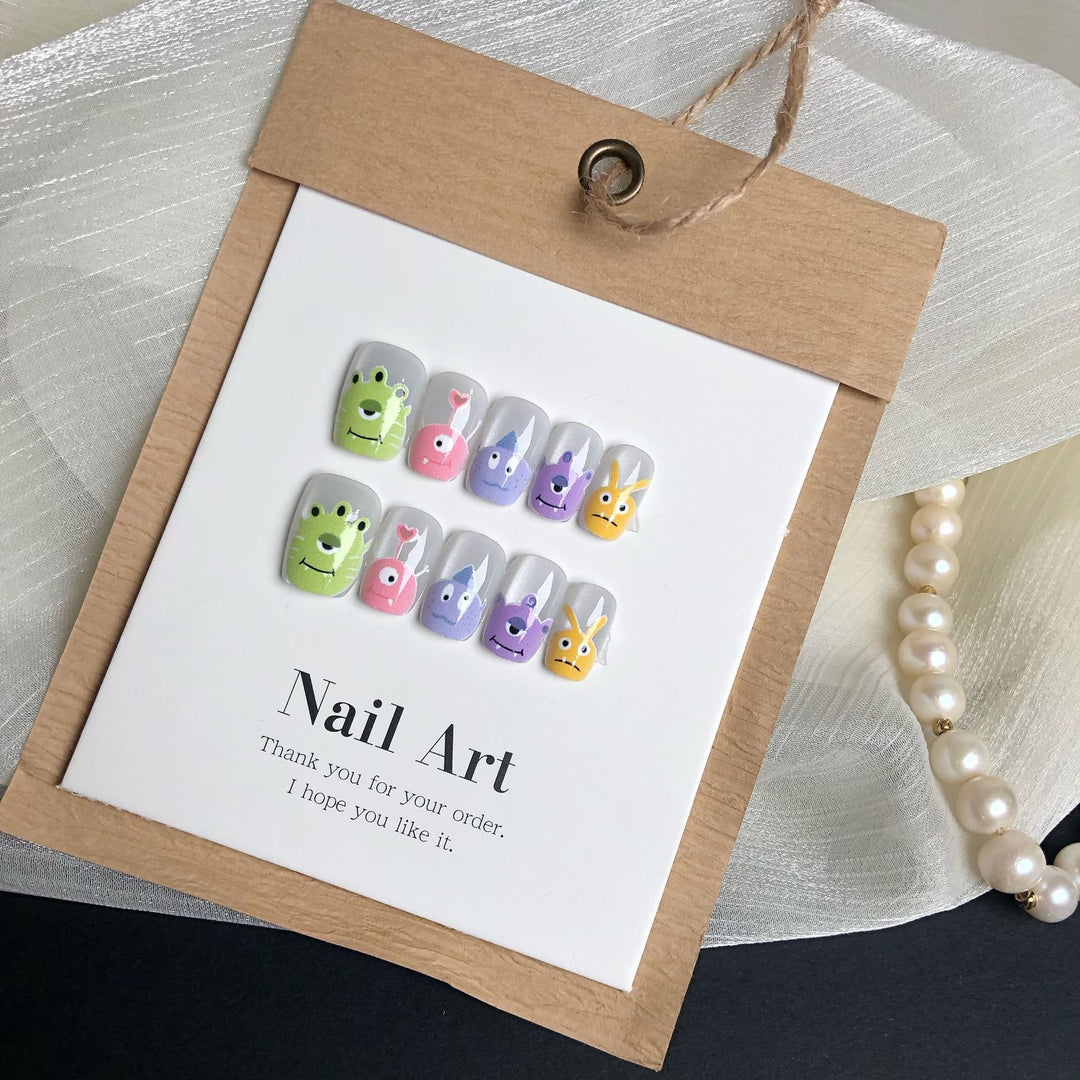 Fun-Themed Press-On Nail Art Set