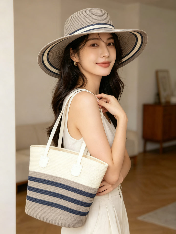 Beach bag with colorful stripes Stornfield