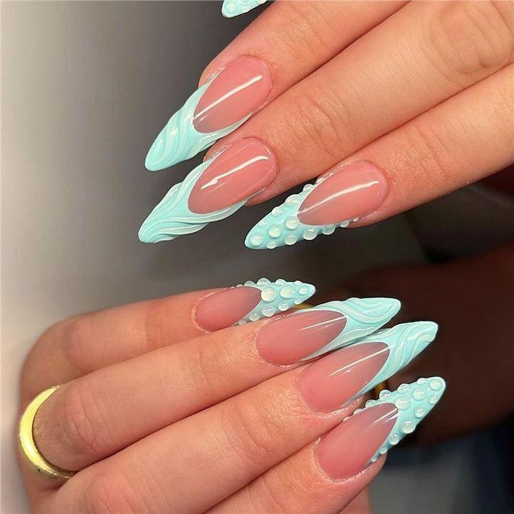 Artistic 3D Press-On Nail Extensions Stornfield