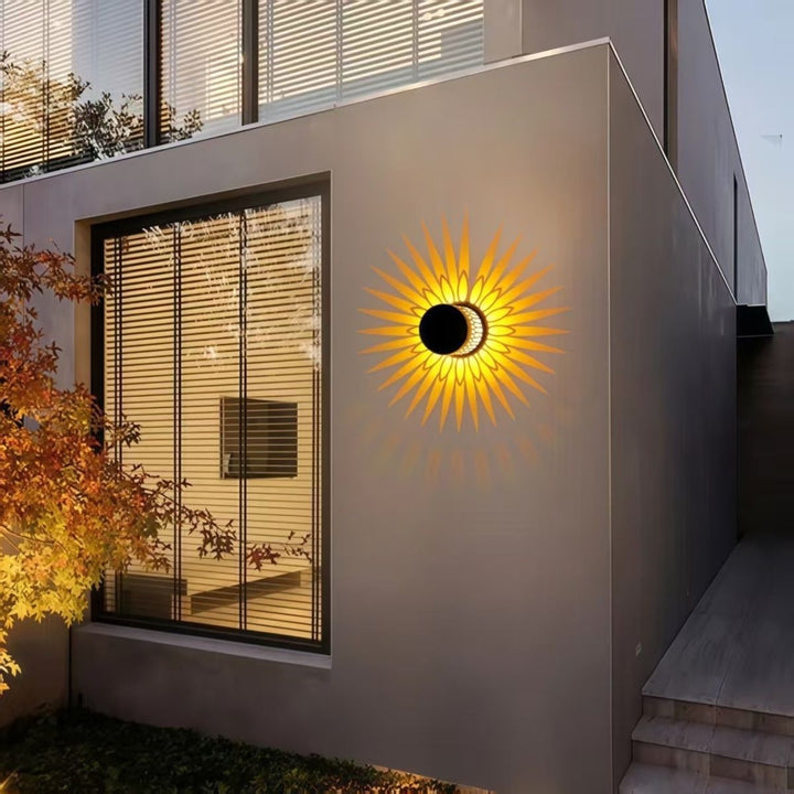 Decorative Solar-Powered Metal Lantern With Geometric Cutout And Warm LED Candle Effect Stornfield