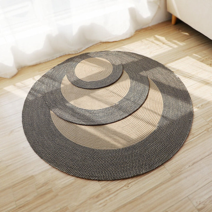 Round Jute Rug with Fringes Stornfield