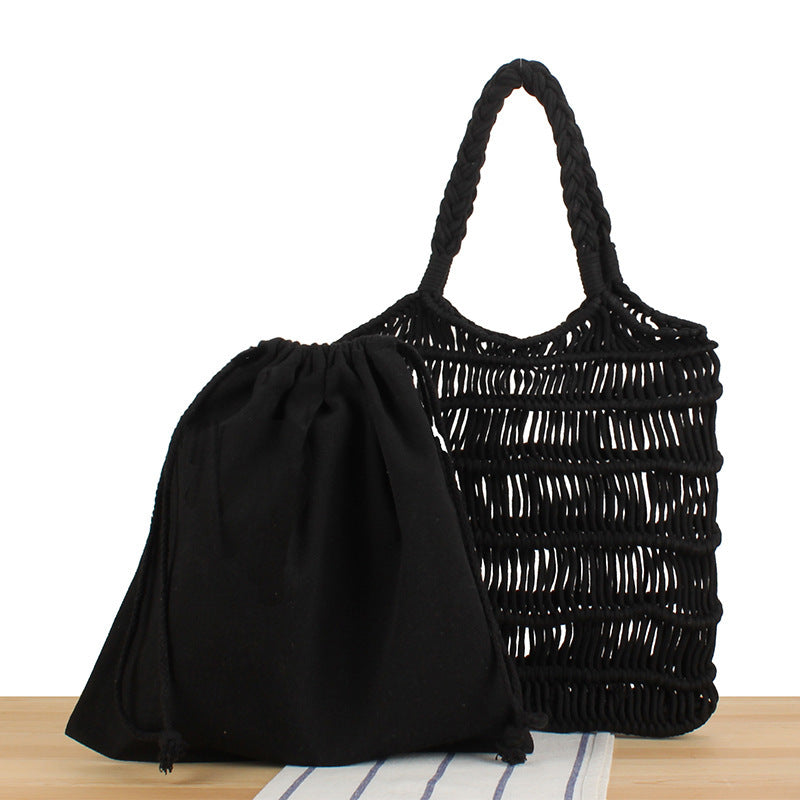 Braided tote bag with inner pouch Stornfield