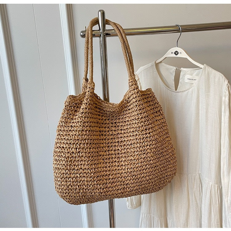 Handbag Made of Handwoven Natural Material with Generous Interior Stornfield
