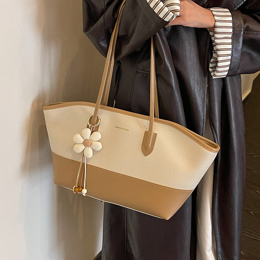 Structured Leather Tote Bag