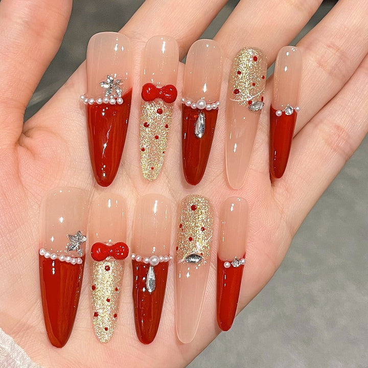 Festive Themed Press-On Nail Extensions Stornfield
