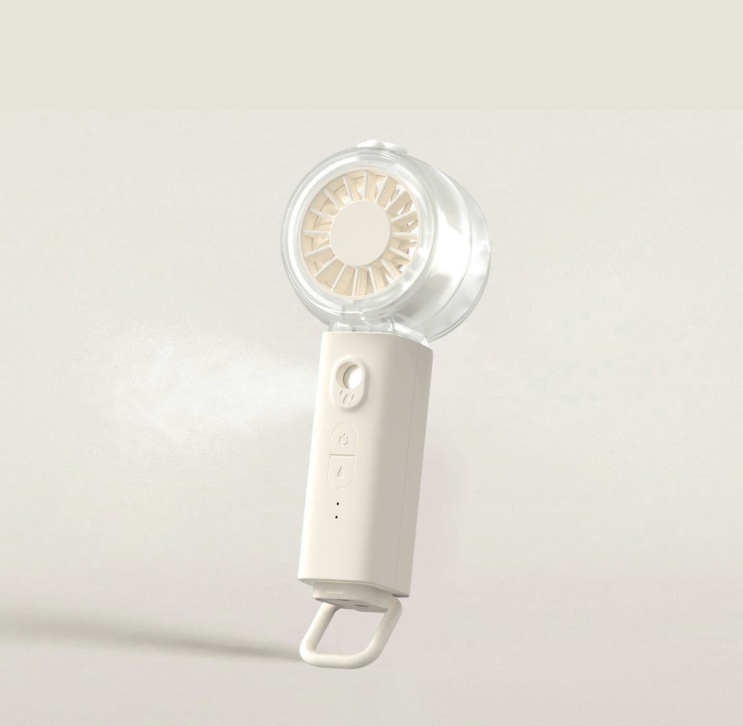 Unisex portable mini fan with spray mist function and USB battery Stornfield