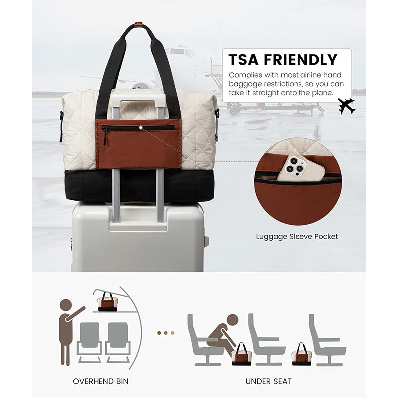 Practical Travel Bag with Removable Cosmetic Pouch Stornfield