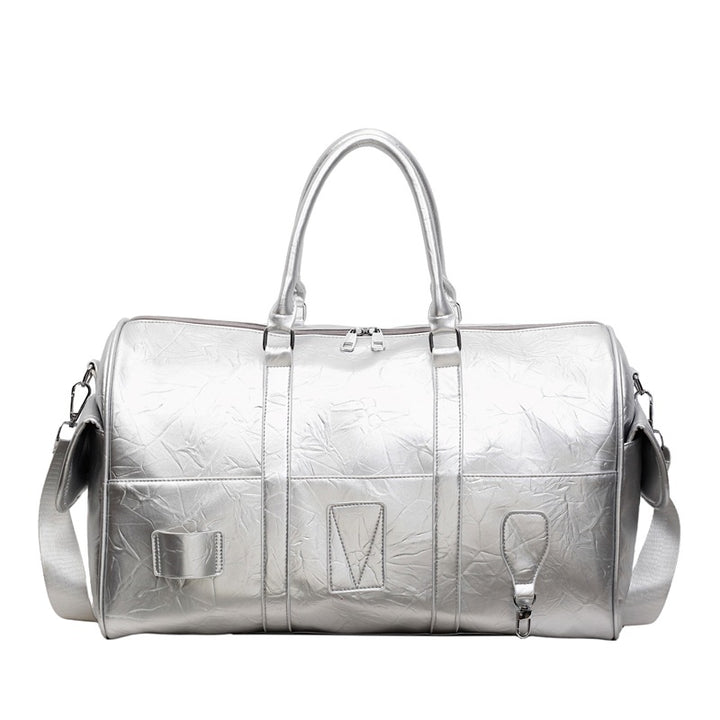 Durable Leather Weekender Duffel Bag