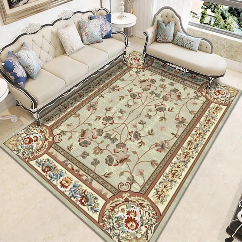 Elegant Floral Woven Area Rug