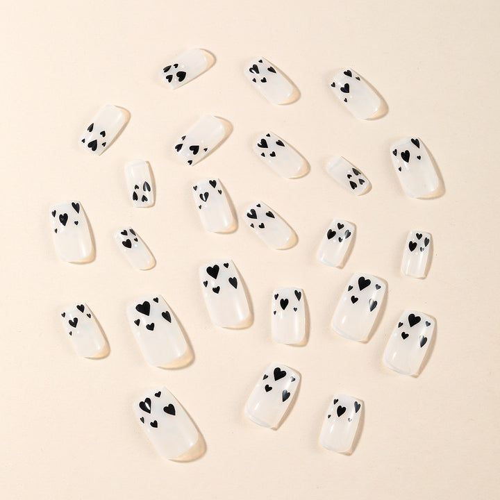 Heart-Accent Acrylic Nail Art Set Stornfield