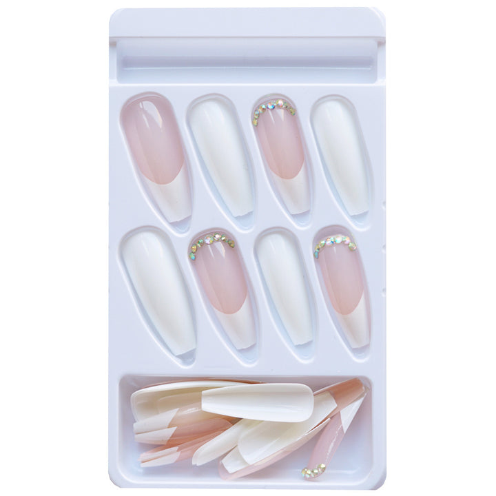 Luxury Long Stiletto Press-On Nails with Rhinestone Accents Stornfield