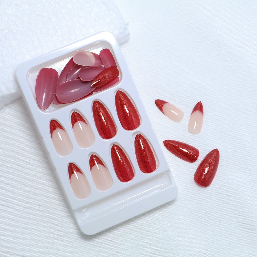 Artistic Glitter Press-On Nail Set Stornfield